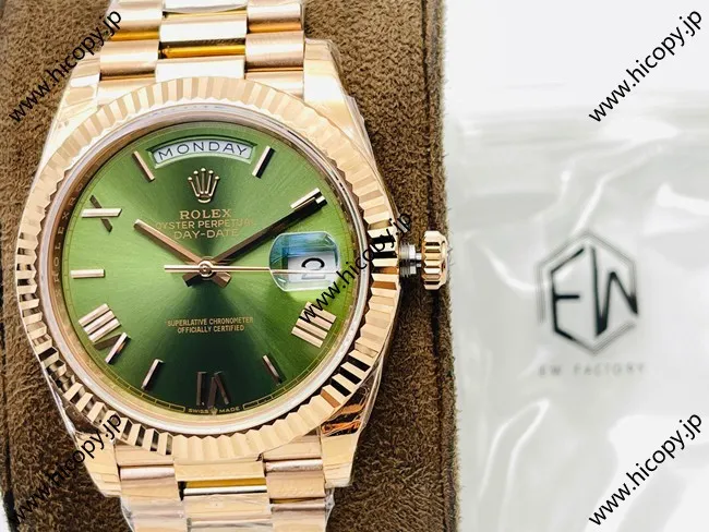 EW工場 2021新製品V2品 ロレックス デイデイト40mm 228235 18Kゴールド スーパーコピー代引き専門店!
