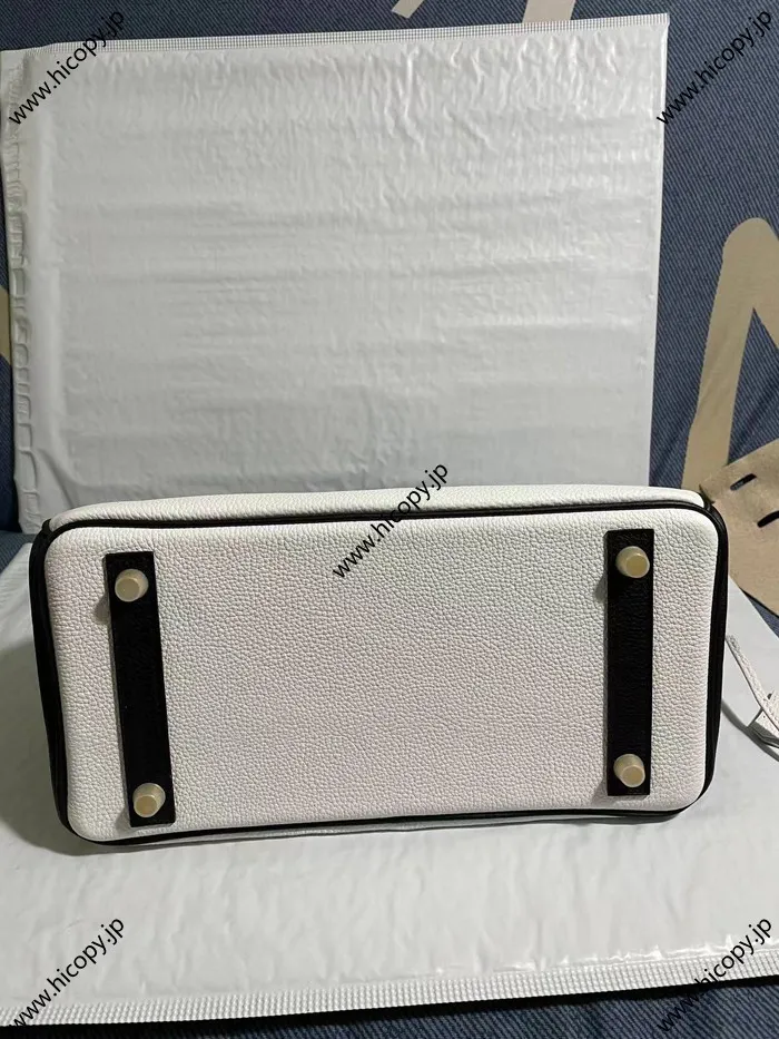 HERMES Birkin バーキン 30 パーソナルオーダー 白?黒 G金具 HM-006