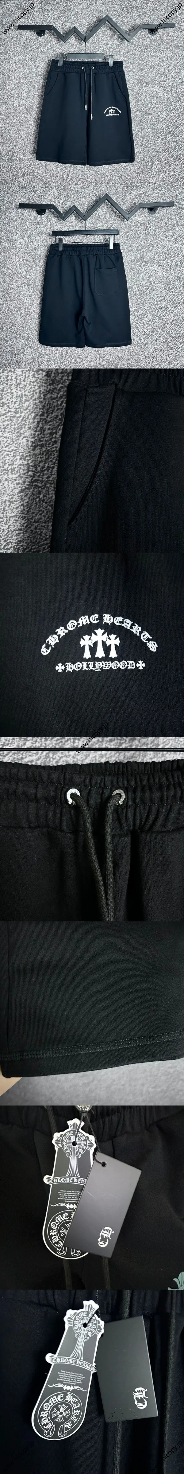 Chrome Hearts クロス セメタリー ドローストリング スポーツカジュアルショーツ ブラック（Chrome Hearts 79）
