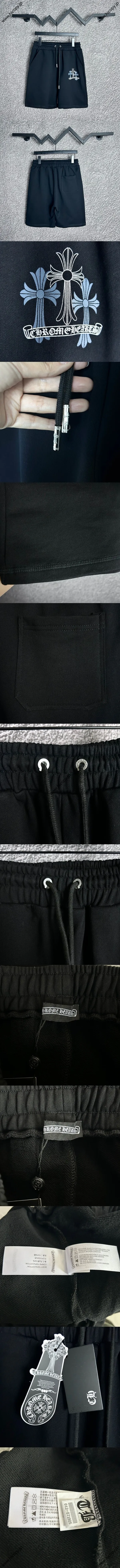 Chrome Hearts クロスロゴ エラスティックバンド カジュアル スポーツショーツ ブラック（Chrome Hearts 72）