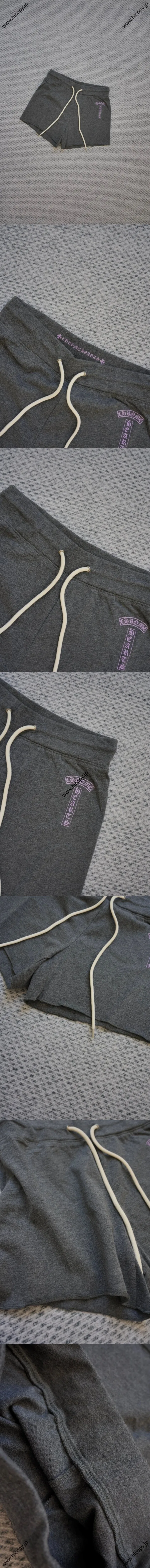 新モデル入荷！Chrome Hearts ニューロマンティック パープルTシャツ サンスクリットプリント ショートパンツ グレー（Chrome Hearts 11）