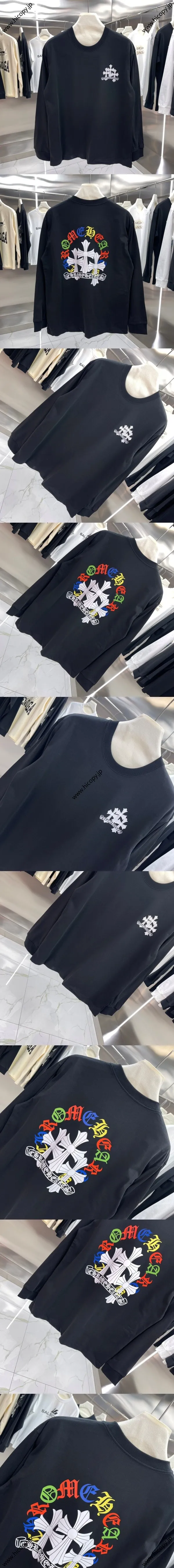 Chrome Hearts 2024年秋冬新作 プリント ロングスリーブ リブTシャツ ブラック（Chrome Hearts 39）