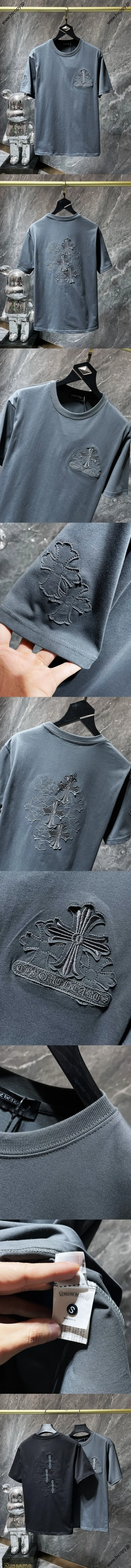 Chrome Hearts 25SS ホースシュー サンスクリット パッチ 半袖 グレー（Chrome Hearts 166）