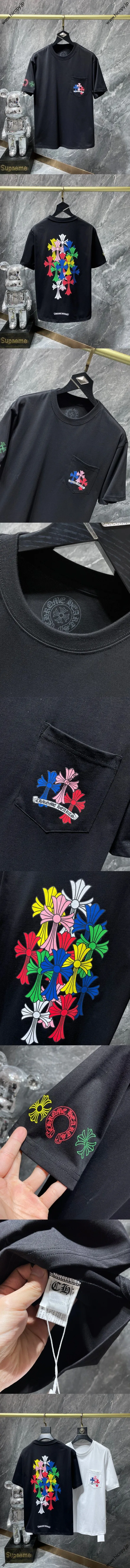Chrome Hearts 25ss クラシックカラー ファントムクロス 半袖Tシャツ ブラック（Chrome Hearts 154）