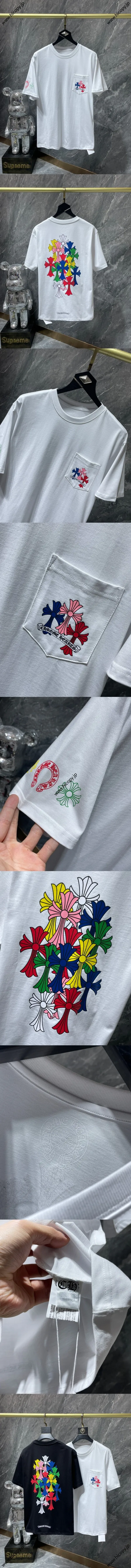 Chrome Hearts 25ss クラシックカラー ファントムクロス 半袖Tシャツ ホワイト（Chrome Hearts 153）