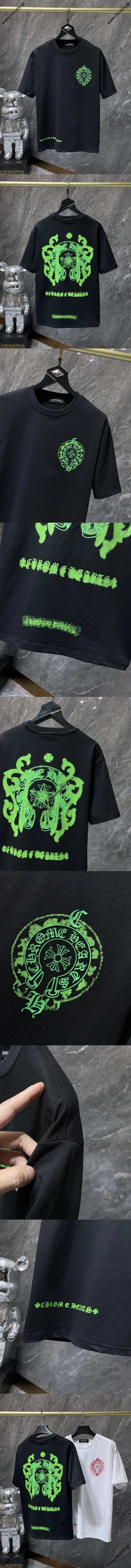 Chrome Hearts 25SS ダークホースシュークロス 3D シリコン ショートスリーブTシャツ ブラック（Chrome Hearts 124）