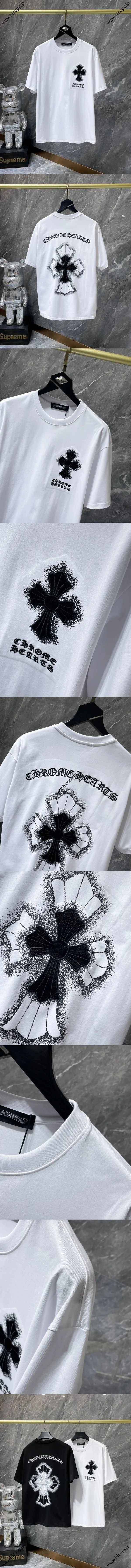 Chrome Hearts 25ss クローム刺繍 サンスクリットクロス プリント 半袖Tシャツ ホワイト（Chrome Hearts 119）