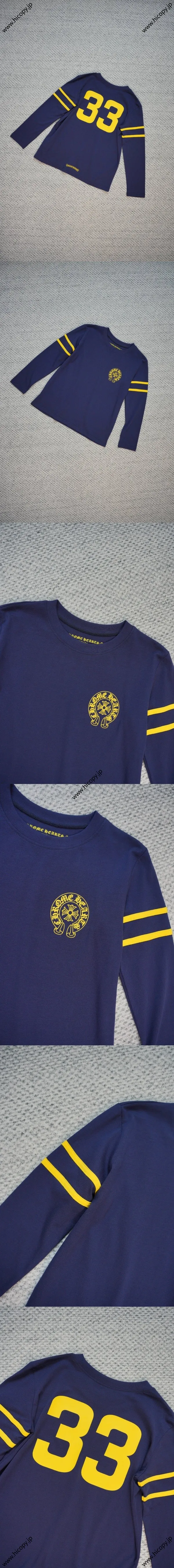 新モデル入荷！Chrome Hearts 33 ホースシュー ロングスリーブＴシャツ ネイビー（Chrome Hearts 13?）