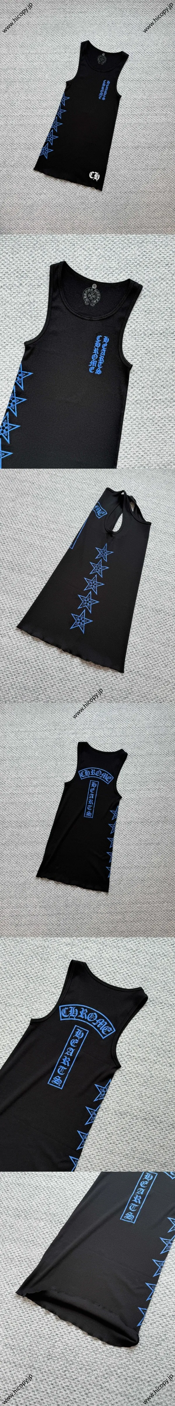 新モデル入荷！Chrome Heart ニュー サンスクリット ペンタゴン ブループリント ベストドレス ブラック（Chrome Hearts 9）