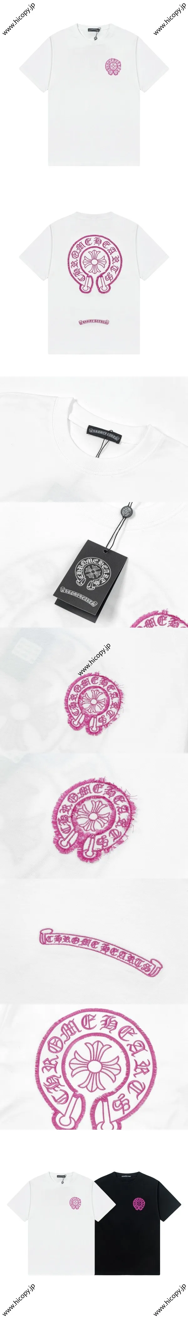 Chrome Hearts 25ss 新作 刺繍入り ホースシュープリント 半袖Tシャツ ホワイト（Chrome Hearts 210）