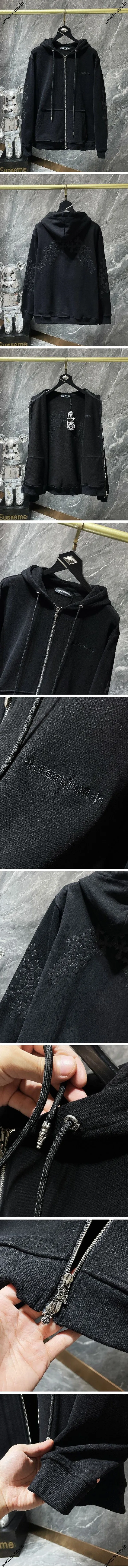 Chrome Hearts Dagger Zip-Up Sweat Parker クロムハーツ ダガー ジップアップ スウェットパーカー ブラック（Chrome Hearts 173）