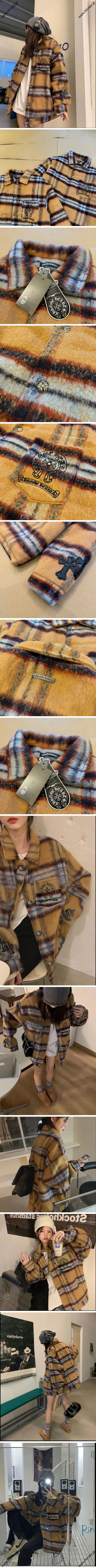 Chrome Hearts Check Cross Jacket Brown クロムハーツ チェック クロス ジャケット ブラウン（Chrome Hearts 384）