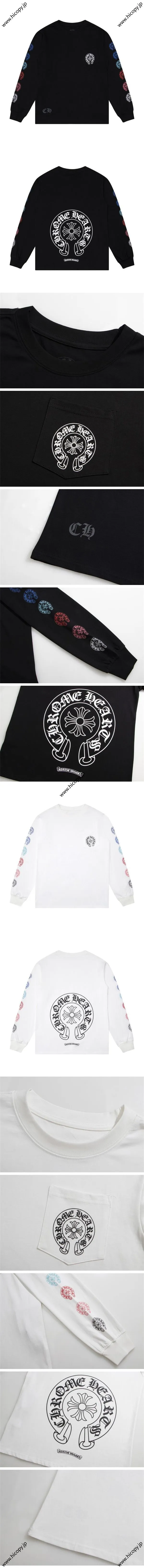 Chrome Hearts Multicolor Horse Shoe L/S Tee クロムハーツ マルチカラー ホースシュー L/S Tシャツ ブラック&ホワイト（Chrome Hearts 401）