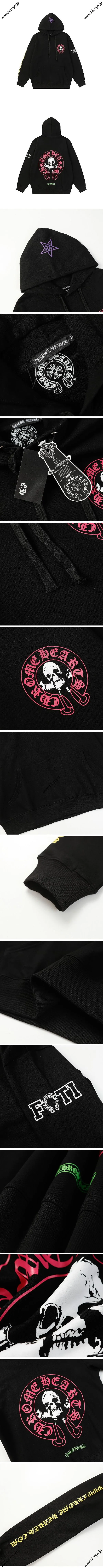 Chrome Hearts .com Foti Hoodie クロムハーツ ドットコム フォティ パーカー ブラック（Chrome Hearts 358）