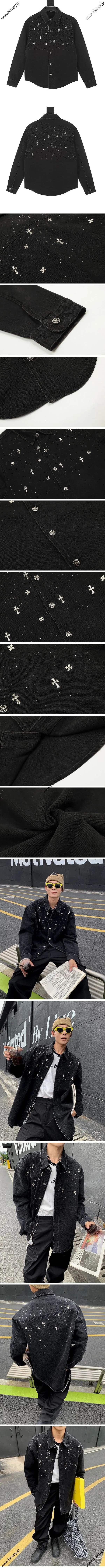 Chrome Hearts Cross Design Shirt クロムハーツ クロス デザイン シャツ ブラック（Chrome Hearts 312）