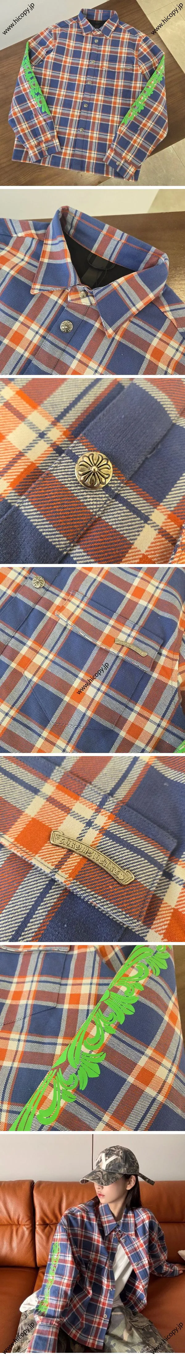 Chrome Hearts Check Arm Cross Shirt クロムハーツ チェック アーム クロス シャツ（Chrome Hearts 308）