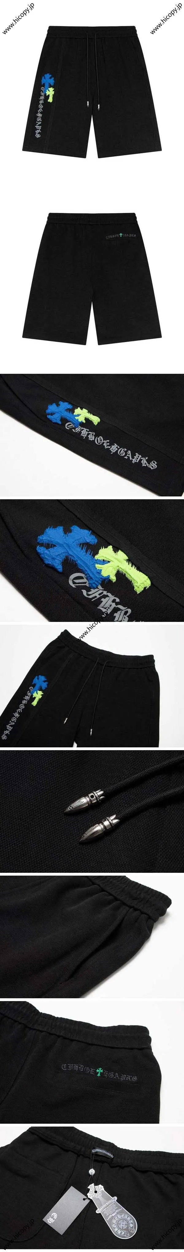 Chrome Hearts Embroidery Logo Half Pants クロムハーツ エンブロイダリー ロゴ ハーフ パンツ ブラック（Chrome Hearts 475）