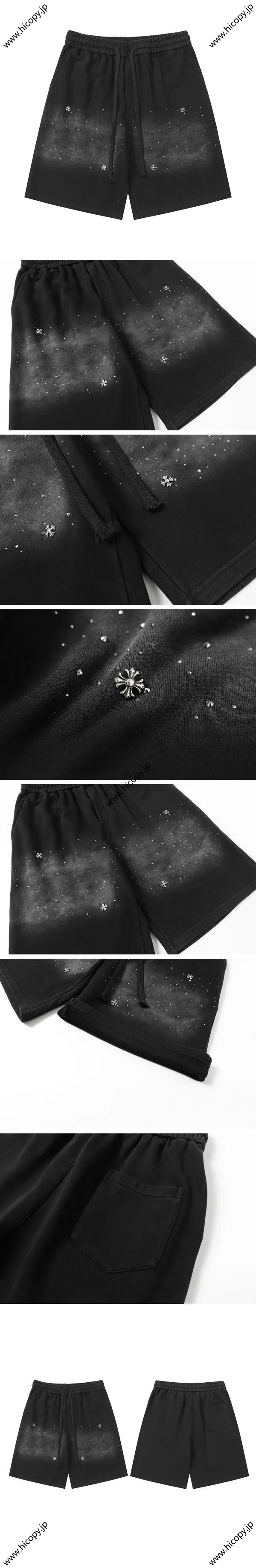 Chrome Hearts Cross Half Pants クロムハーツ クロス ハーフパンツ ブラック（Chrome Hearts 326）
