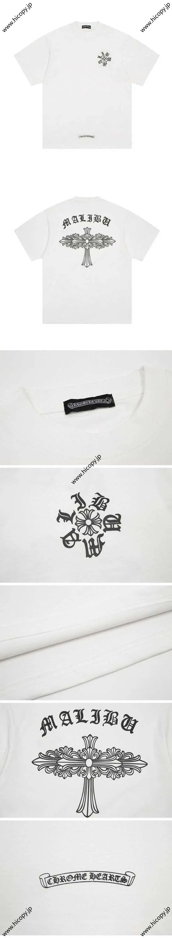 Chrome Hearts 23ss Harajuku Style T-Shirt クロムハーツ 23ss 原宿 スタイル プリント Tシャツ ホワイト（Chrome Hearts 489）