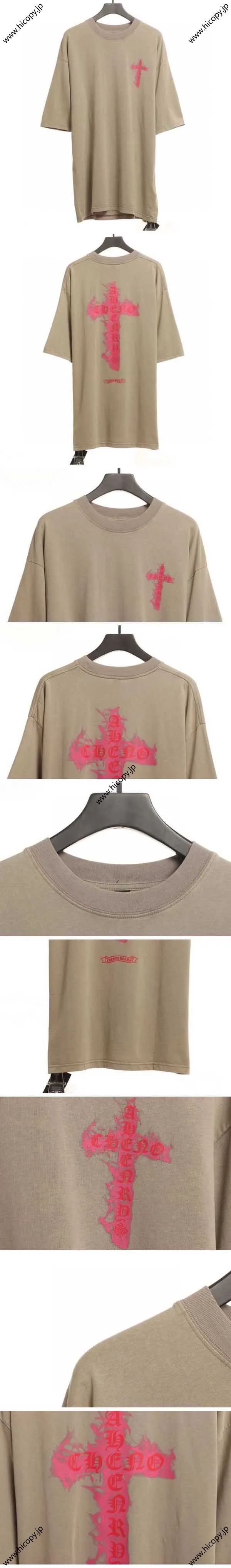 Chrome Hearts Fire Cross Tee クロムハーツ ファイアクロス Tシャツ ベージュ（Chrome Hearts 431）