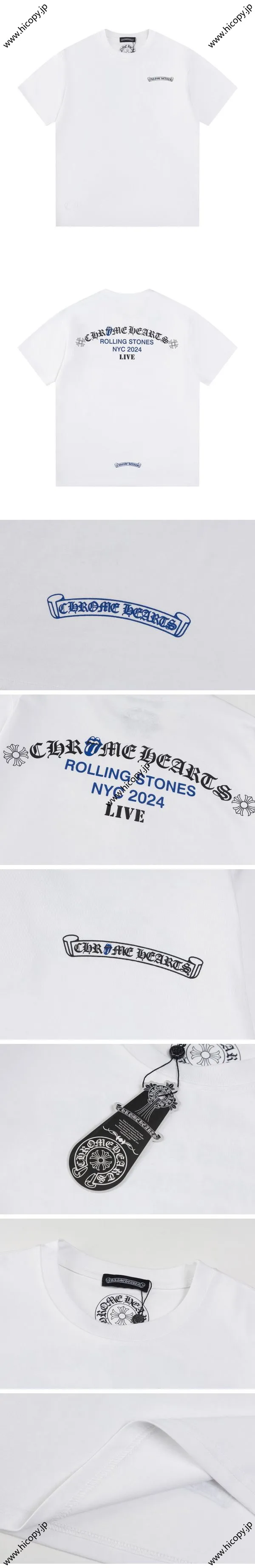 Chrome Hearts x Rolling Stones Tee クロムハーツ x ローリングストーン Tシャツ ホワイト（Chrome Hearts 331）