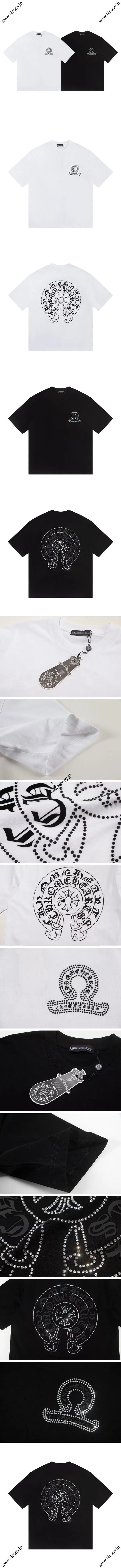 Chrome Hearts Double Horseshoe Tee クロムハーツ ダブル ホースシュー Tシャツ ブラック&ホワイト 2色（Chrome Hearts 322）