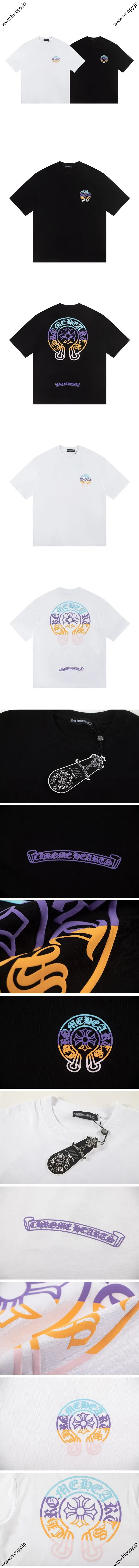 Chrome Hearts Gradation Horseshoe Tee クロムハーツ グラデーション ホースシュー Tシャツ ブラック&ホワイト 2色（Chrome Hearts 321）