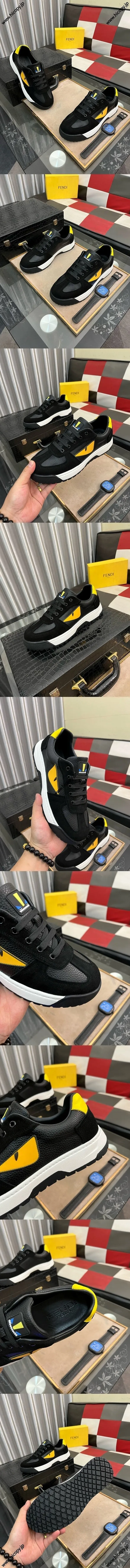 フェンディ フロー スニーカー 「モンスターアイズ」 ブラックスニーカー（FENDI 43）