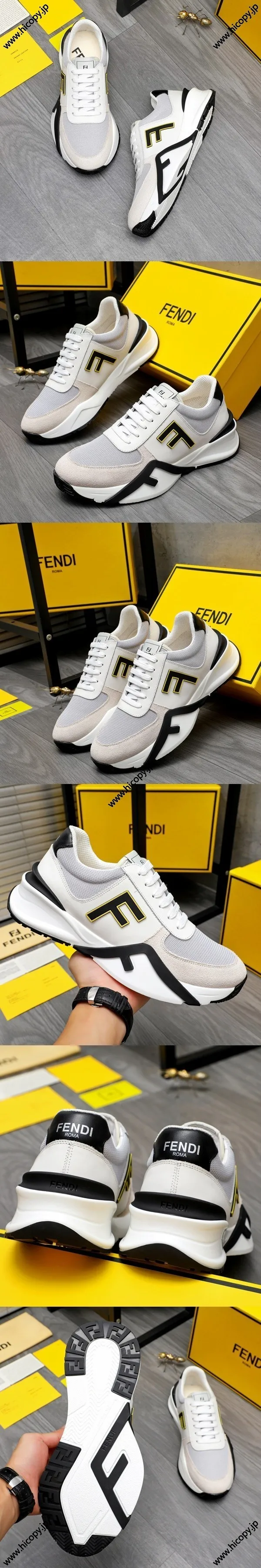 フェンディ フロー スニーカーシリーズ ホワイト カジュアルスニーカー（FENDI 96）