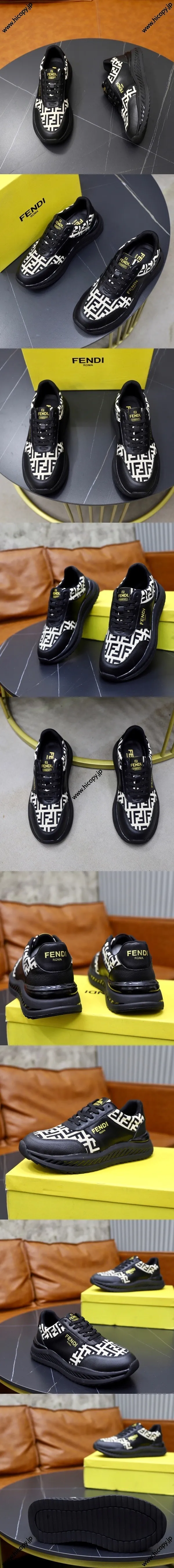 フェンディ カジュアルシューズ ブラック スポーツ ランニングシューズ（FENDI 26）