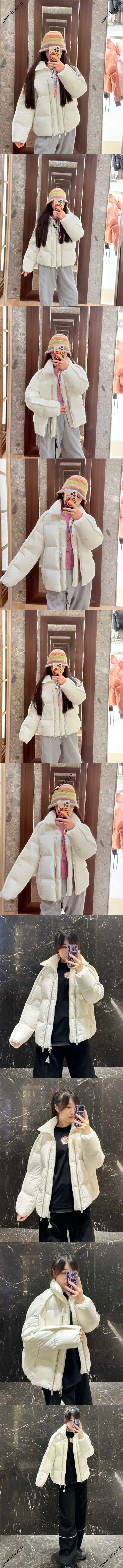 Moncler x Willow Smith YAEL レディース クロップド ダウンジャケット ホワイト(J209T1A00011M5093999)