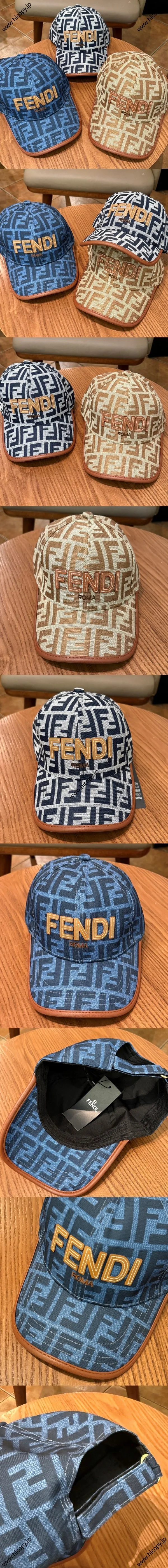 フェンディ FFジャカード ベースボールキャップ 3色（Fendi00019）