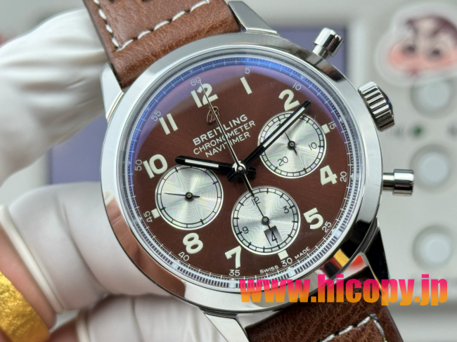【新入荷】ブライティング ノヴィタイマー Ref. AB015212.BF26.743P.A20BA.1：ETA7750ムーブメント×ステンレスケース×ブラウンダイヤル｜パイロット時計の伝統とモダンなスタイル