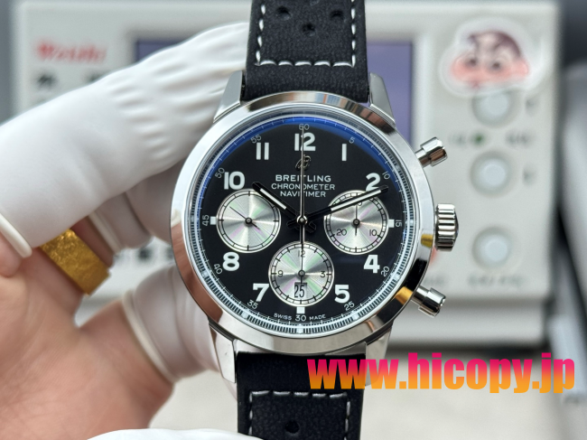 【新入荷】ブライティング ノヴィタイマー Ref. AB015212.BF26.743P.A20BA.1：ETA7750ムーブメント×ステンレスケース×ブラックダイヤル｜パイロット時計の伝統とモダンなスタイル