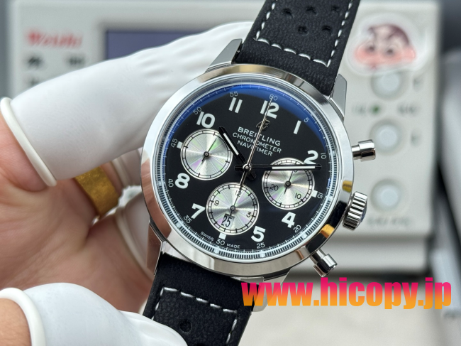【新入荷】ブライティング ノヴィタイマー Ref. AB015212.BF26.743P.A20BA.1：ETA7750ムーブメント×ステンレスケース×ブラックダイヤル｜パイロット時計の伝統とモダンなスタイル