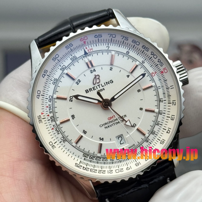 【新入荷】ブライティング ノヴィタイマー GMT Ref. A23322101B1A1：ETA7753ムーブメント×ステンレスケース×ホワイトダイヤル｜GMT機能搭載のクラシックなパイロット時計