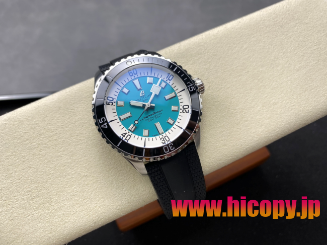 【最高級】ブライティング(BREITLING) スーパーオーシャン Ref.A1736042/B1A1：高輝度セラミックベゼル×鮮やかな青文字盤×ステンレススチール＆ラバーベルト｜300m防水?Top級ムーブメント搭載