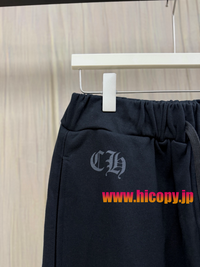 【Chrome Hearts】クロムハーツ スウェットパンツ ブラック 多色クロス刺繍 500g裏起毛 サイドシームレス 稀少アイテム