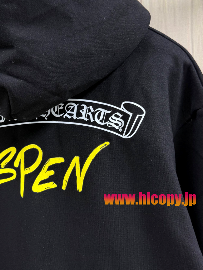 【Chrome Hearts】クロムハーツ ジップパーカー Aspen City Limited アスペン限定 ブラック 白スクロールプリント 500g裏起毛  稀少アイテム
