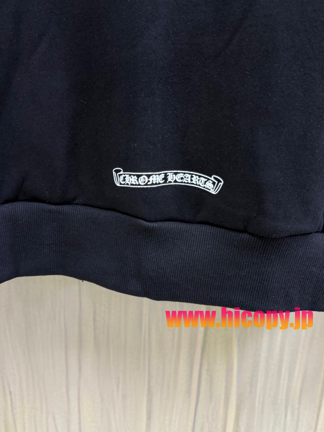 【Chrome Hearts】クロムハーツ ジップパーカー Aspen City Limited アスペン限定 ブラック 白スクロールプリント 500g裏起毛  稀少アイテム