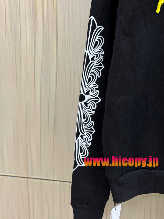 【Chrome Hearts】クロムハーツ ジップパーカー Aspen City Limited アスペン限定 ブラック 白スクロールプリント 500g裏起毛  稀少アイテム