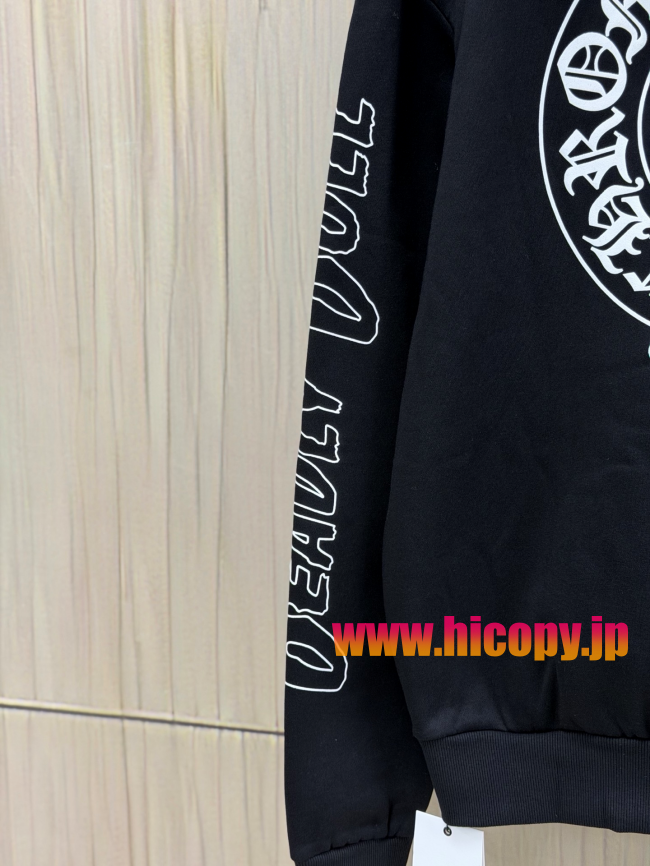【Chrome Hearts x Deadly Doll】クロムハーツ デッドリー?ドール コラボ ジップパーカー ブラック 420g裏起毛 ピンククロス＆定規プリント  稀少VIP限定