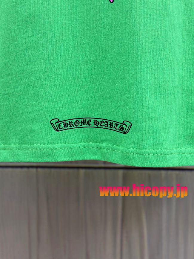【Chrome Hearts】クロムハーツ × mattyboy コラボ ロングスリーブTシャツ グリーン Sex Records 32番手双糸コットン 展会限定 稀少アイテム