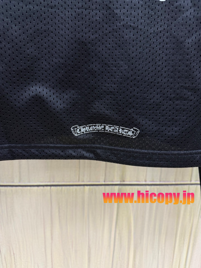 【Chrome Hearts x Matty Boy】クロムハーツ マッティボーイ コラボ アイスホッケージャージ ブラック メッシュ Vネック 240g高密速乾 稀少アイテム