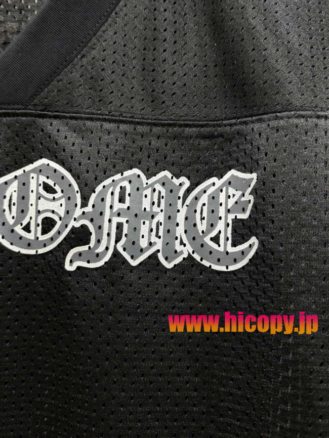 【Chrome Hearts x Matty Boy】クロムハーツ マッティボーイ コラボ アイスホッケージャージ ブラック メッシュ Vネック 240g高密速乾 稀少アイテム