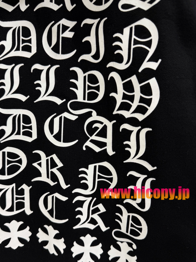 【Chrome Hearts】クロムハーツ フルジップパーカー ブラック 500g重磅コットン ワンポイント刺繍 白銅鍍銀五金 非売品レベル