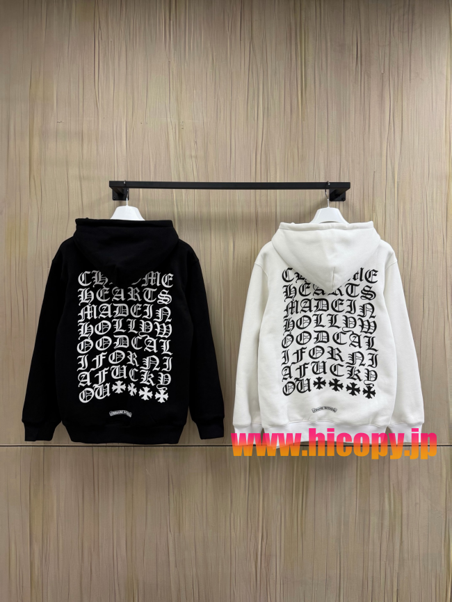 【Chrome Hearts】クロムハーツ フルジップパーカー ブラック 500g重磅コットン ワンポイント刺繍 白銅鍍銀五金 非売品レベル