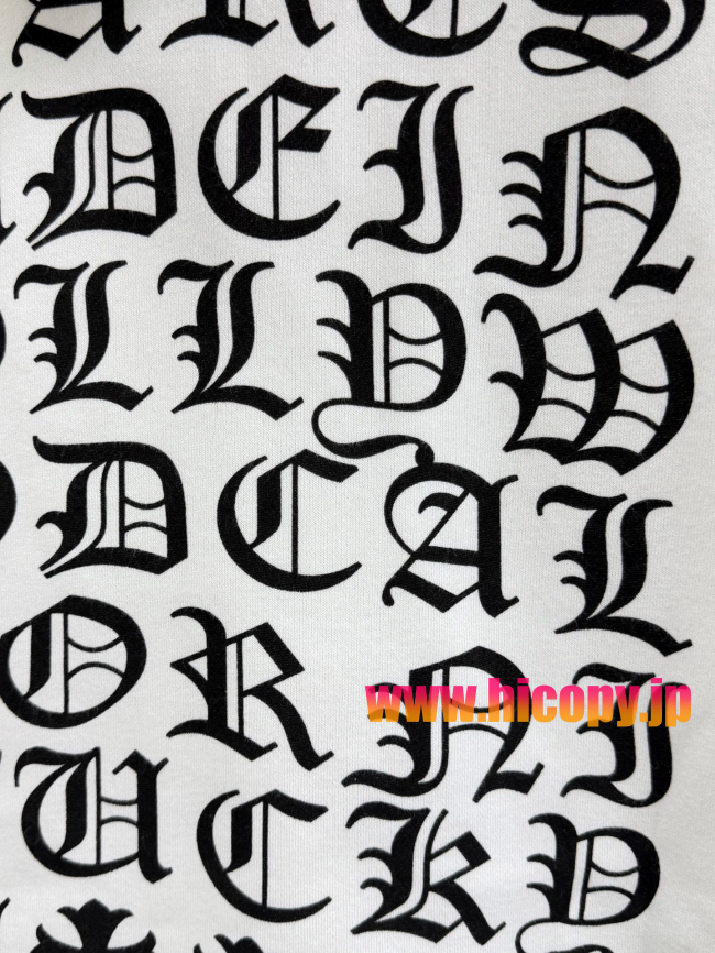 【Chrome Hearts】クロムハーツ フルジップパーカー オフホワイト 500g重磅コットン ワンポイント刺繍