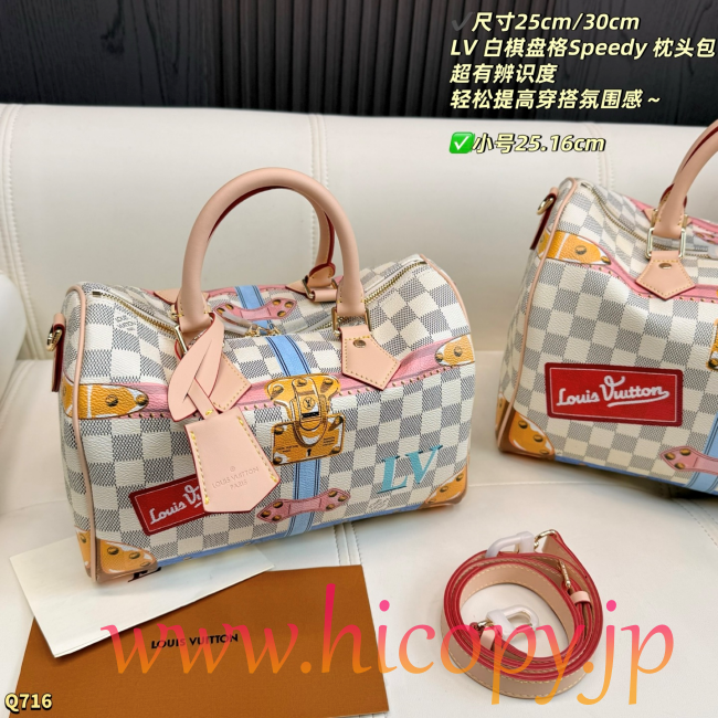 ルイ?ヴィトン Louis Vuitton Speedy ホワイトダミエ マルチカラーパッチワーク 2WAY ハンドバッグ ピロー型ボストンバッグ