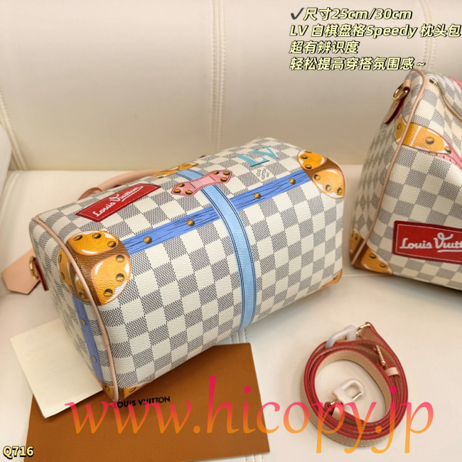 ルイ?ヴィトン Louis Vuitton Speedy ホワイトダミエ マルチカラーパッチワーク 2WAY ハンドバッグ ピロー型ボストンバッグ